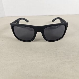 Foster Grant Matte Black Wrap Polarized Sunglasses